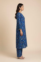 Raw Silk Print 2 PC